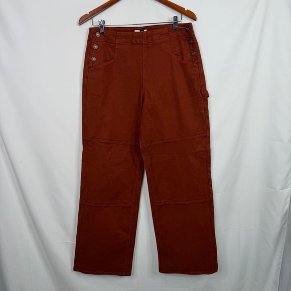 Studio Blue Smoked Paprika Wide Leg Utility Carpenter Pants Size 30 NWT - Picture 5 of 7